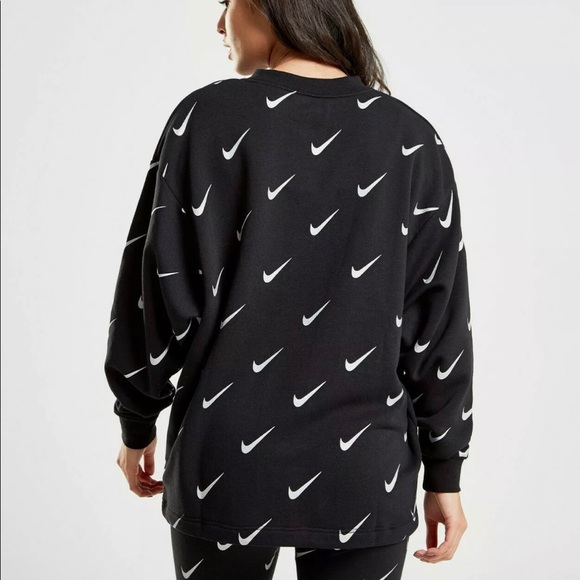 Nike Rally Print Metalic Crew Oversize Sweatshirt - Picture 2 of 8